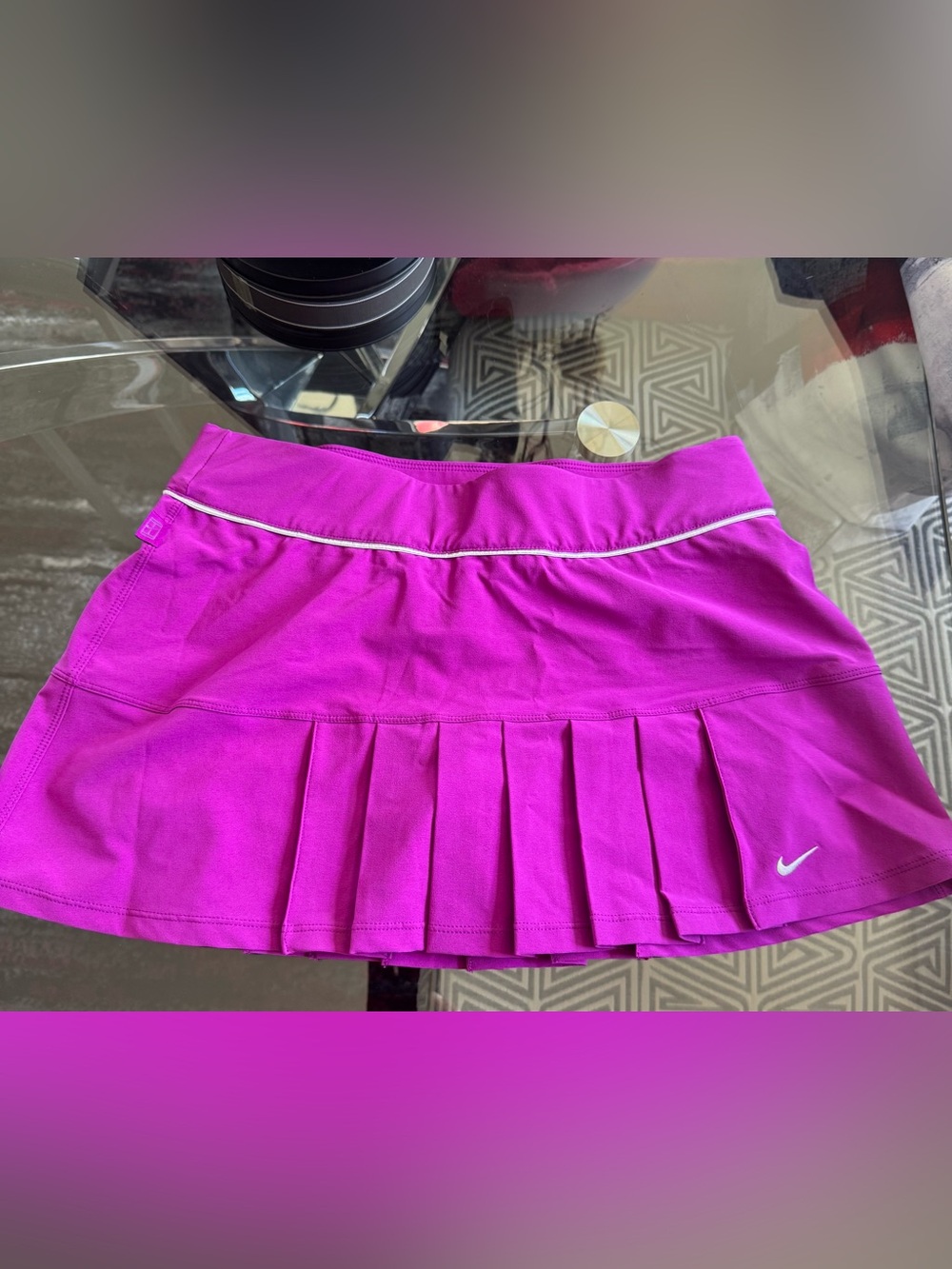 Women's Nike Pleated Athletic Skort - Bright Magenta
